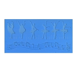 Silikonformen für Silhouetten von Musiknoten und Balletttänzern in Lebensmittelqualität&nbsp;MUSI-PW0003-02