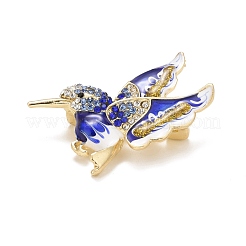Vogel-Emaille-Pin mit Strass&nbsp;JEWB-A004-18G-C