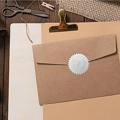 Runde Bildaufkleber mit Silberfolienprägung&nbsp;DIY-WH0503-002
