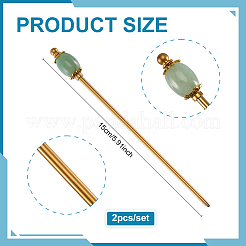 2 x Haarstab aus Messing.&nbsp;OHAR-PH00003