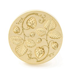 Cabezas de sello de latón con sello de cera redondo en tono dorado&nbsp;AJEW-Z034-01G-06