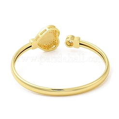 Bracelet en laiton plaqué en forme de crémaillère&nbsp;BJEW-M298-09G