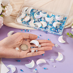 Kits de accesorios para hacer joyas con forma de estrella y luna&nbsp;DIY-TA0013-76