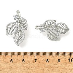 Chiusure a torsione Shegrace in ottone con micro pavé di zirconi cubici trasparenti&nbsp;XGRQ6B476-885P