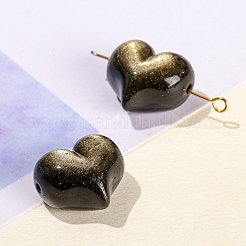 Natürliche goldene Glanz Obsidian Perlen&nbsp;PW-WG54949-01