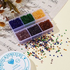 Kit fai da te per la creazione di braccialetti con perline di vetro in tubo trasparente&nbsp;DIY-YW0004-36B
