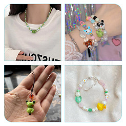24 pieza de 12 hebras de cuentas de lampwork hechas a mano con bultos&nbsp;LAMP-KS0001-03