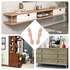Découverte de décoration de rail en bois&nbsp;WOOD-WH0103-11B