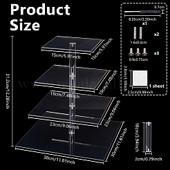4-stöckige Acryl-Dessert-Display-Etagen&nbsp;ODIS-WH0079-093