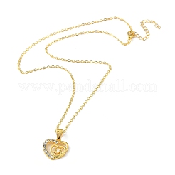 Collana con ciondolo in lega di zirconi trasparenti da donna&nbsp;NJEW-G107-02G