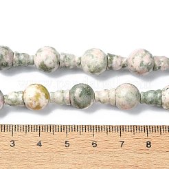 Natürlicher grüner Linienjaspis 3-Loch Guru Perlenstränge&nbsp;G-K149-41