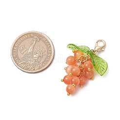 7 pendentif décoratif œil de chat raisin 7 couleurs&nbsp;HJEW-JM03023
