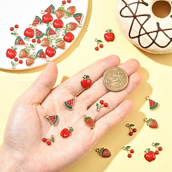 Colgantes de esmalte de aleación 40pcs 4 estilos&nbsp;ENAM-YW0009-90