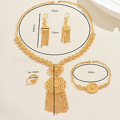 Legierung hohle Blume Armbänder & Ohrringe & Halsketten & Ringe Sets für Frauen&nbsp;NS7622