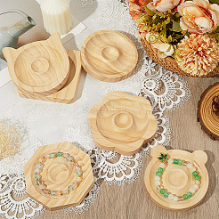6 stücke 6 arten buche holz schmuck armband finger ring diplay halter tablett&nbsp;ODIS-BBC0001-03B