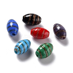 Perline murano con sabbia d'oro fatto a mano&nbsp;LAMP-F020-35A
