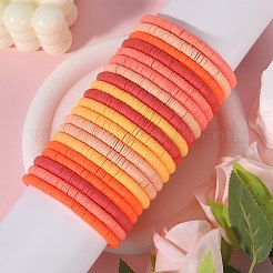 Polymer Clay Heishi Surfer Stretch-Armbänder-Set&nbsp;BJEW-SW00126