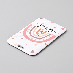 Porta carte d'identità in plastica abs con motivo arcobaleno&nbsp;AJEW-WH0368-20A