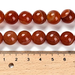 Chapelets de perle en agate naturelle teinte&nbsp;G-G203-10L-12mm