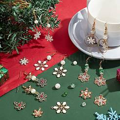 DIY-Set zur Herstellung von Weihnachtsohrringen mit Schneeflocken&nbsp;DIY-SC0022-84