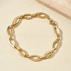 Sets aus hohlen ovalen Gliederketten und Armbändern aus Edelstahl 304&nbsp;SJEW-D091-07G