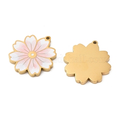 Pendentifs en acier inoxydable 304 émaillés&nbsp;STAS-S156-01G-06