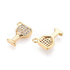 Breloques en laiton avec zircone cubique de micro pave&nbsp;X-KK-N263-67G