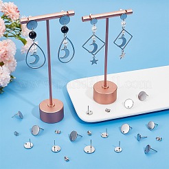 36 Stück Ohrstecker-BeZubehör aus 304 Edelstahl in 3 Größen&nbsp;STAS-SP0001-59P