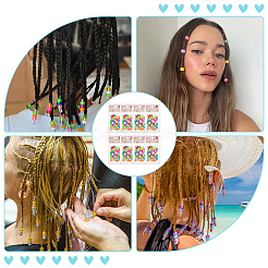 Unterlegscheibe-Kunststoffperlen und Kunststoff-Topsy-Tail-Haarstyling-Flechtwerkzeuge&nbsp;DIY-WH0011-44A