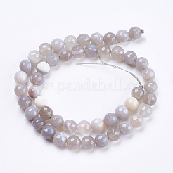 Natürliche gestreifte Achat- / Bandagatperlenstränge&nbsp;G-P364-06-8mm