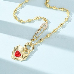 Colliers pendentifs « maman » en laiton&nbsp;NJEW-A071-12A-G