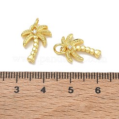 Pendenti in zirconi cubici trasparenti in micro pavè di ottone&nbsp;KK-CBAD9DF-10G