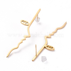 Unisex-Mode-Ohrstecker aus Edelstahl&nbsp;EJEW-H106-03G