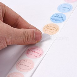 Flaches rundes papier danke aufkleber&nbsp;DIY-C042-12G