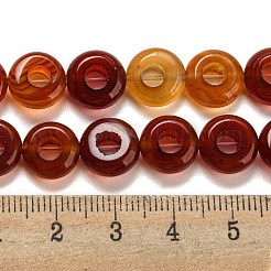 Fili di perline agata rosso naturale&nbsp;G-P536-A06-01