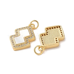 Ottone micro spianare pendenti zirconi&nbsp;KK-B083-19G-02