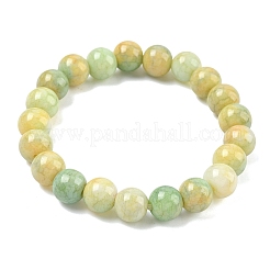 Braccialetti elasticizzati da donna con perline di vetro craquelé opaco da 10 mm&nbsp;BJEW-PH01823-16