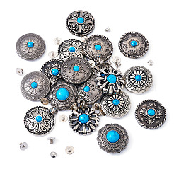 9 Stile Legierung dekorative Nieten&nbsp;BUTT-TA0001-21