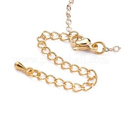Bracelets en laiton à breloques en zircon cubique transparent micro pave&nbsp;BJEW-JB05253-03