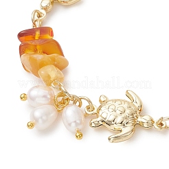 Braccialetti con ciondoli di perle d'acqua dolce coltivate naturali&nbsp;BJEW-JB13767-03