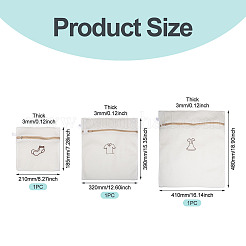 3 sac à linge zippé en maille polyester&nbsp;ABAG-TA0002-22