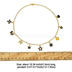 Colliers à chaîne en acier inoxydable 304 avec étoile&nbsp;NJEW-FS00009