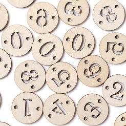 100pcs 10 Arten unfertiges natürliches Pappelholz verbindet Steckverbinder&nbsp;WOOD-LS0001-04