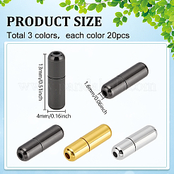 60 boucle de lacet capsule en laiton 3 couleurs&nbsp;FIND-PH0026-19A