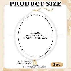 Collares de perlas de imitación con colgantes de acero inoxidable&nbsp;NJEW-LP0001-51R-G
