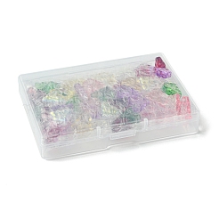 60 brin de perles de verre transparentes de 6 couleurs.&nbsp;EGLA-FS0001-44