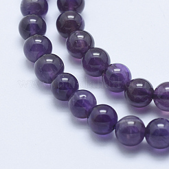 Natürlicher Amethyst Perlen Strang&nbsp;GSR6mmC062-1