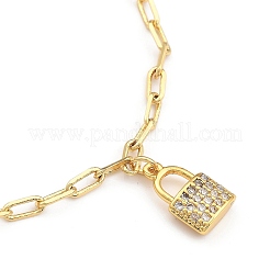 Pulseras con dijes de circonita cúbica transparente con micro pavé de latón&nbsp;BJEW-JB05410