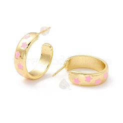 Orecchini da donna in vero ottone placcato oro 18k&nbsp;EJEW-I684-08G-RS