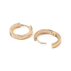 Orecchino a cerchio in zirconi cubici micro pavè di ottone&nbsp;EJEW-D078-50KCG